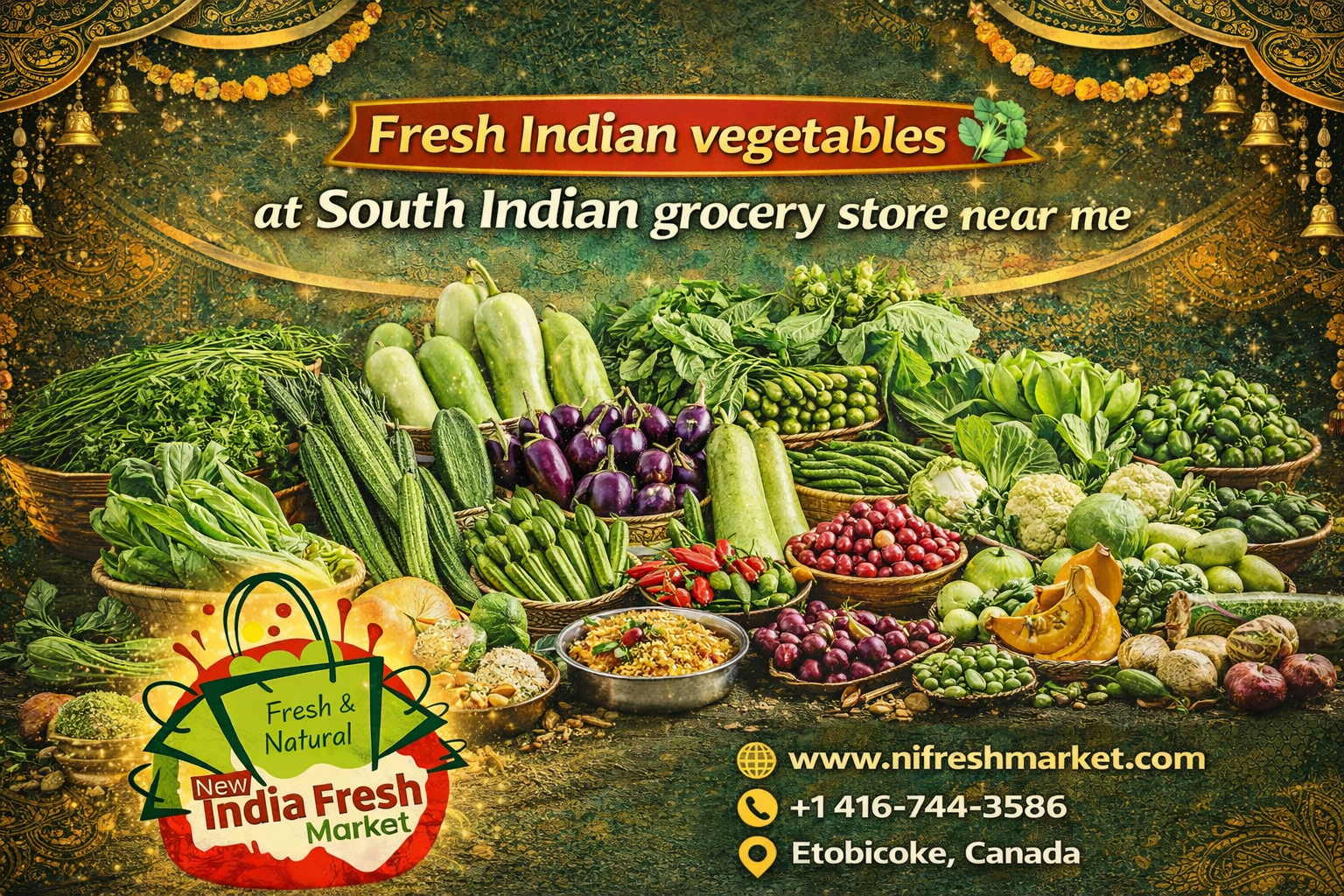Fresh Indian vegetables at South Indian grocery store near me